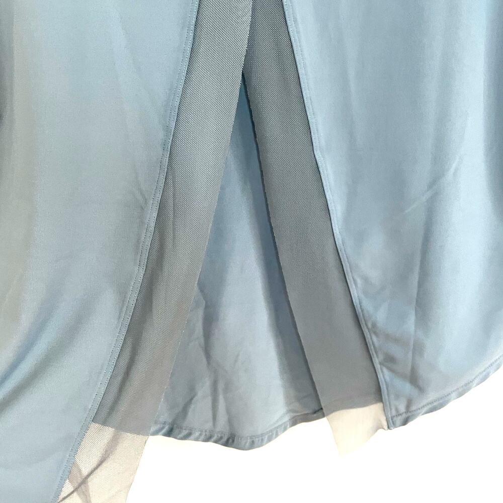 Halara Contrast Mesh Tee S Womens Split Back Short Sleeve Lightweight Athletic - Picture 5 of 6